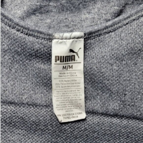 Puma Womens Gray Athletic Exercise Sports Bra Size Medium - Picture 3 of 9